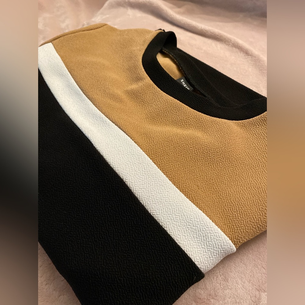 Shein Color-block, Long Sleeve Top - Size S